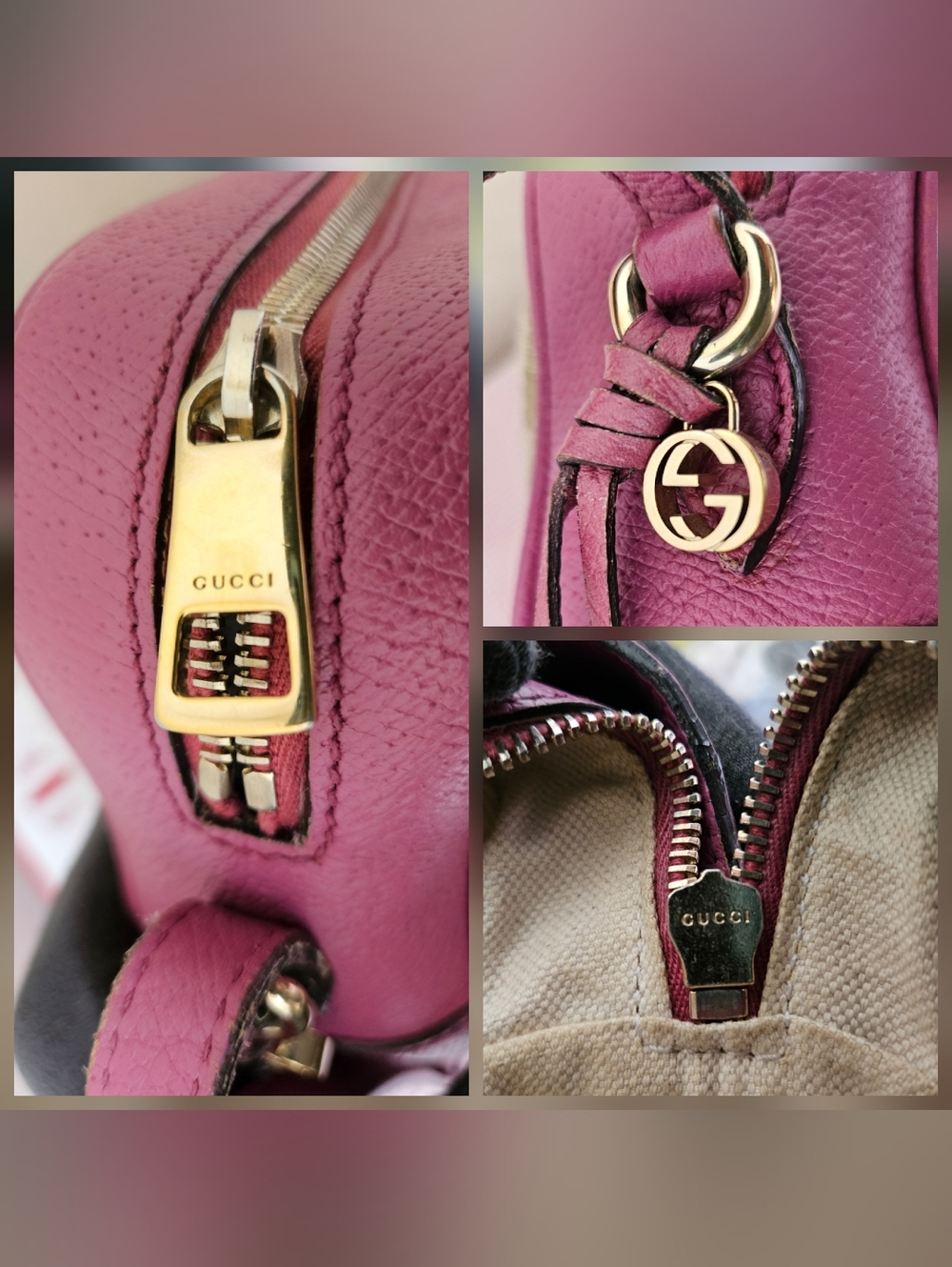 GUCCI Canvas Bree Camera Shoulder Bag AUTHENTIC - Picture 13 of 16